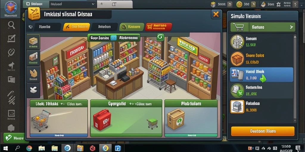 Pengguna berinteraksi dengan karakter dalam game.